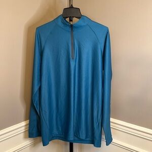 Under Armour loose long sleeve zip up size large in blue and gray